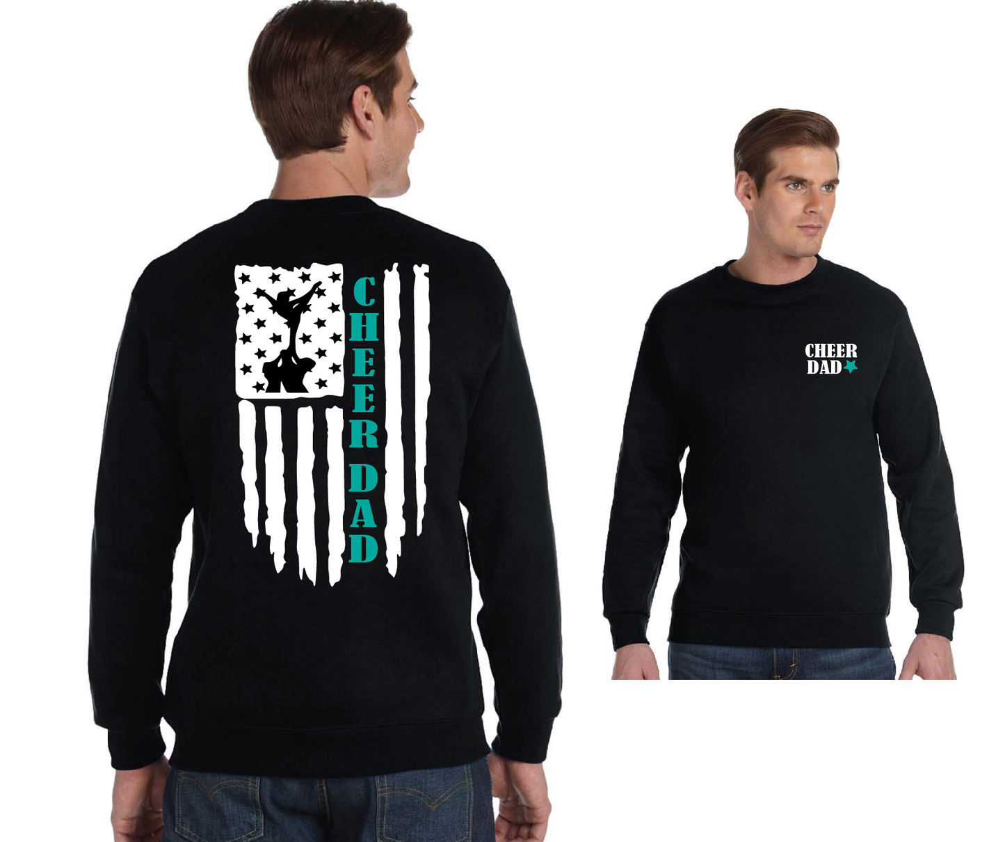 Cheer Dad Flag Long Sleeve Tee