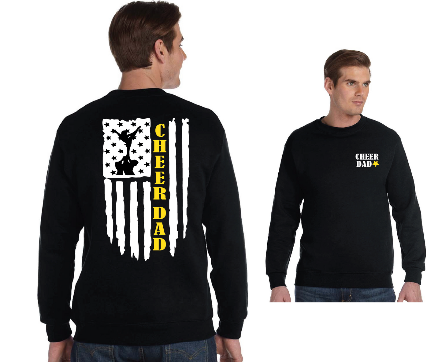 Cheer Dad Flag Long Sleeve Tee