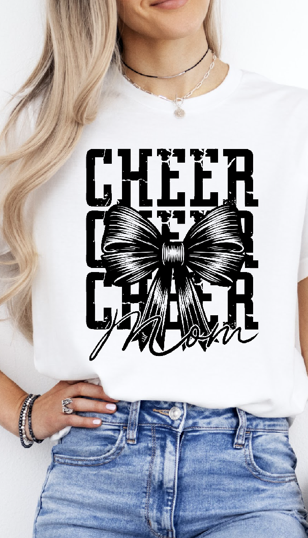 Cheer Mom Bow Tee