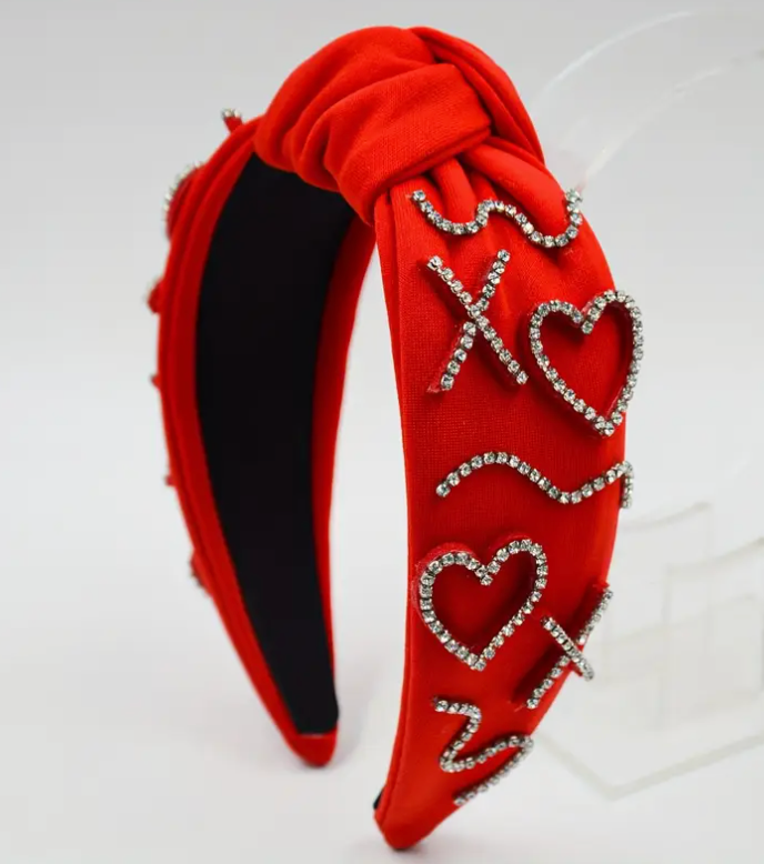 Valentine's Red Beaded Headband