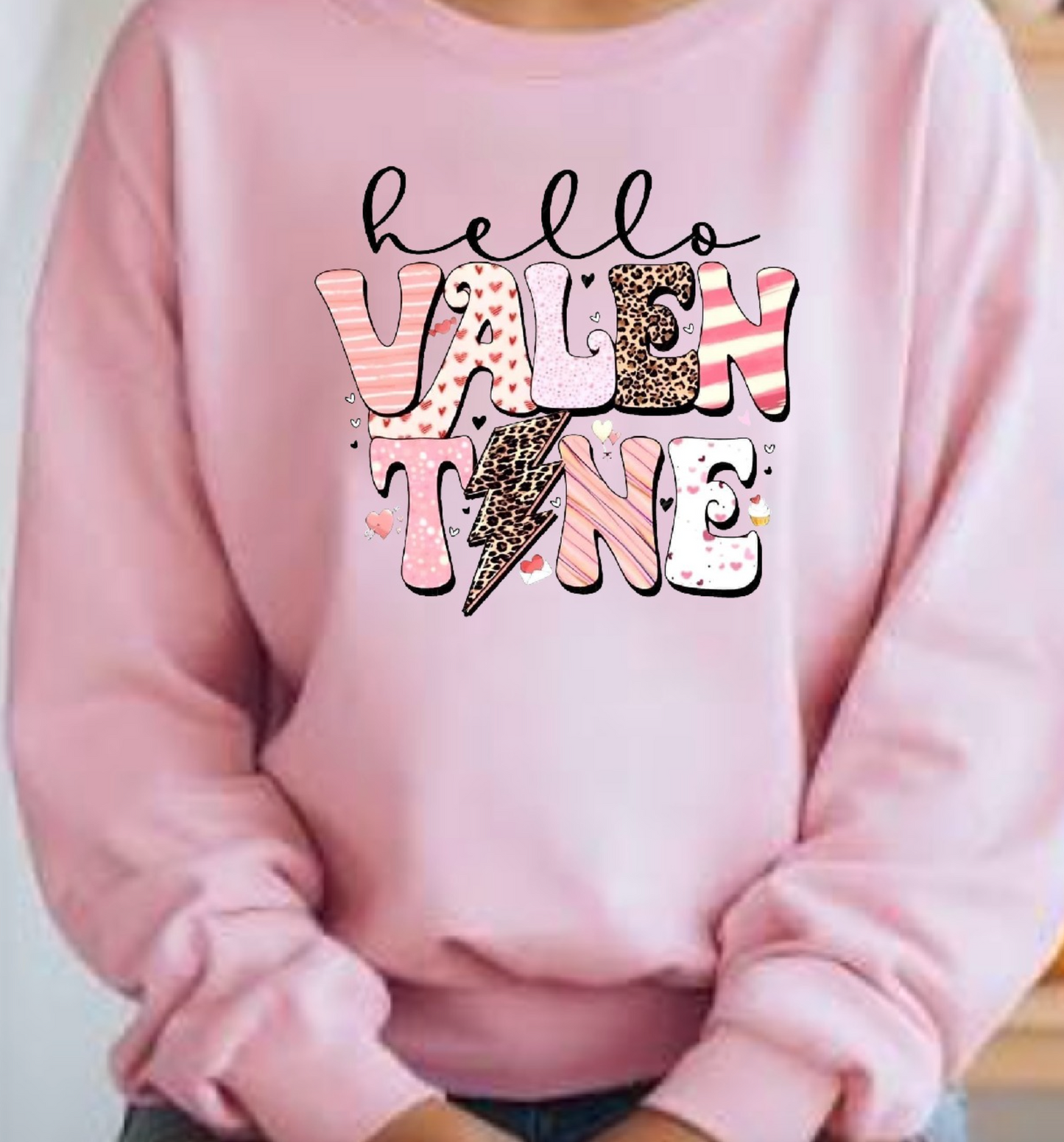 Hello Valentine Soft Holiday Crewneck