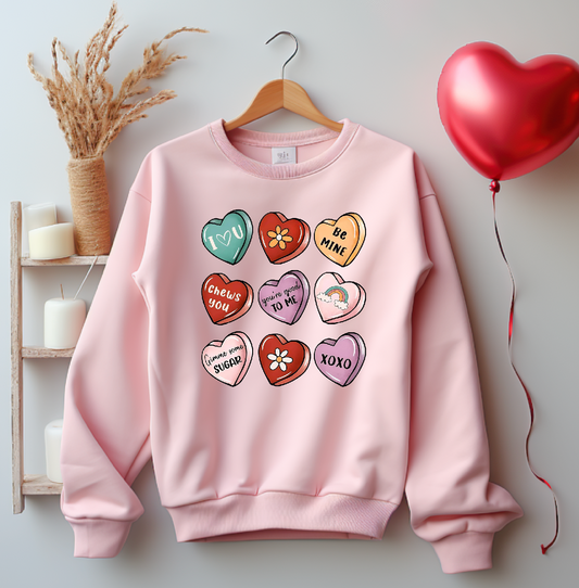 Valentines Hearts Crewneck