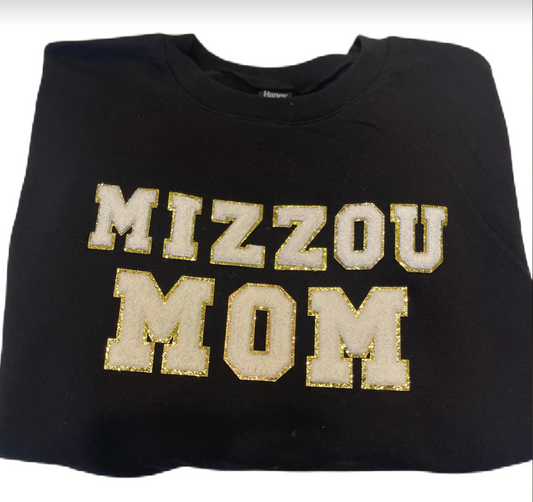 Mizzou Mom Chenille Letter Crew