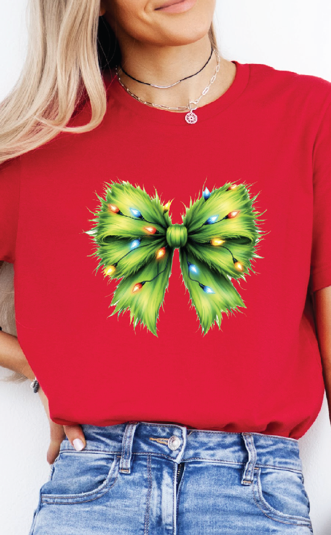 Christmas Bow Tshirt