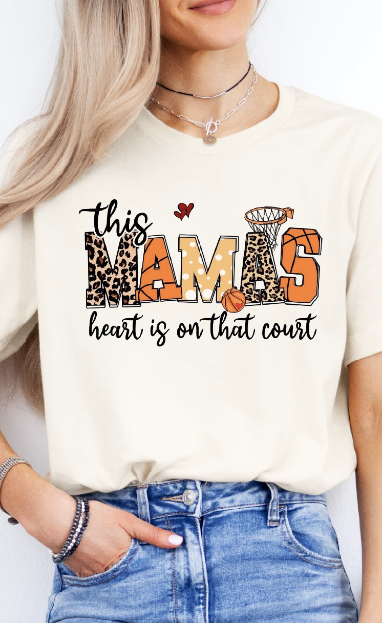 This Moms Heart Basketball T-shirt