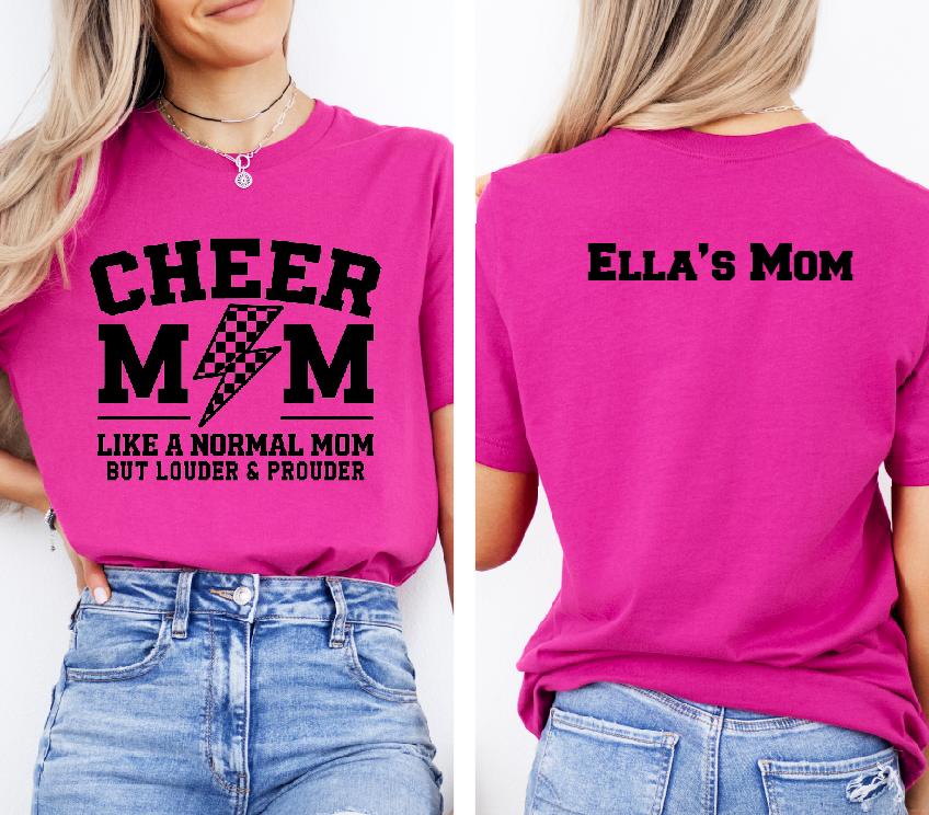 Cheer Mom Loud & Proud Customized Tee