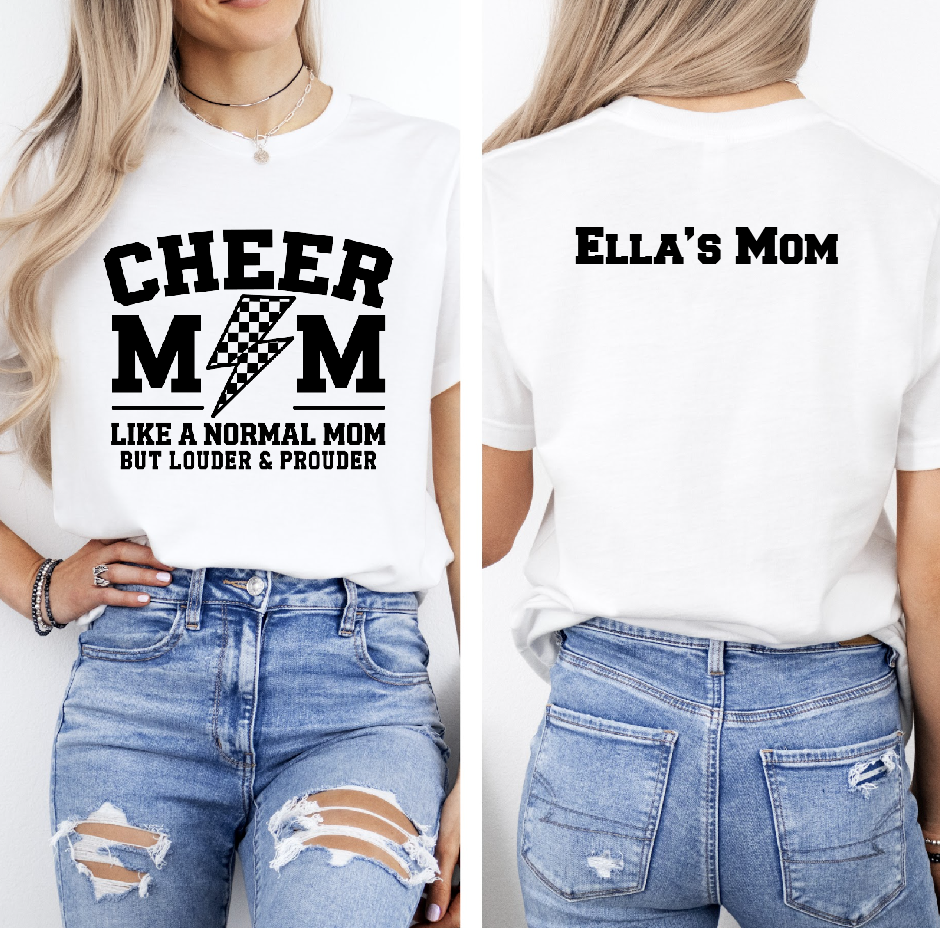 Cheer Mom Loud & Proud Customized Tee