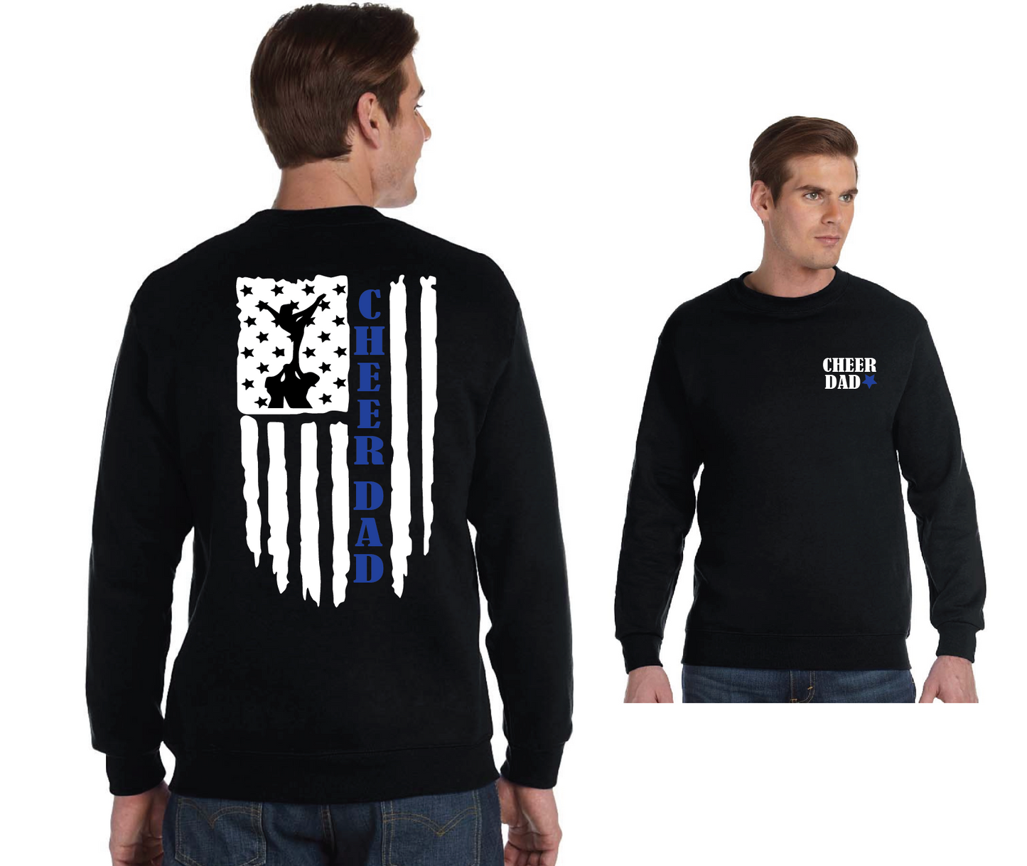 Cheer Dad Flag Long Sleeve Tee