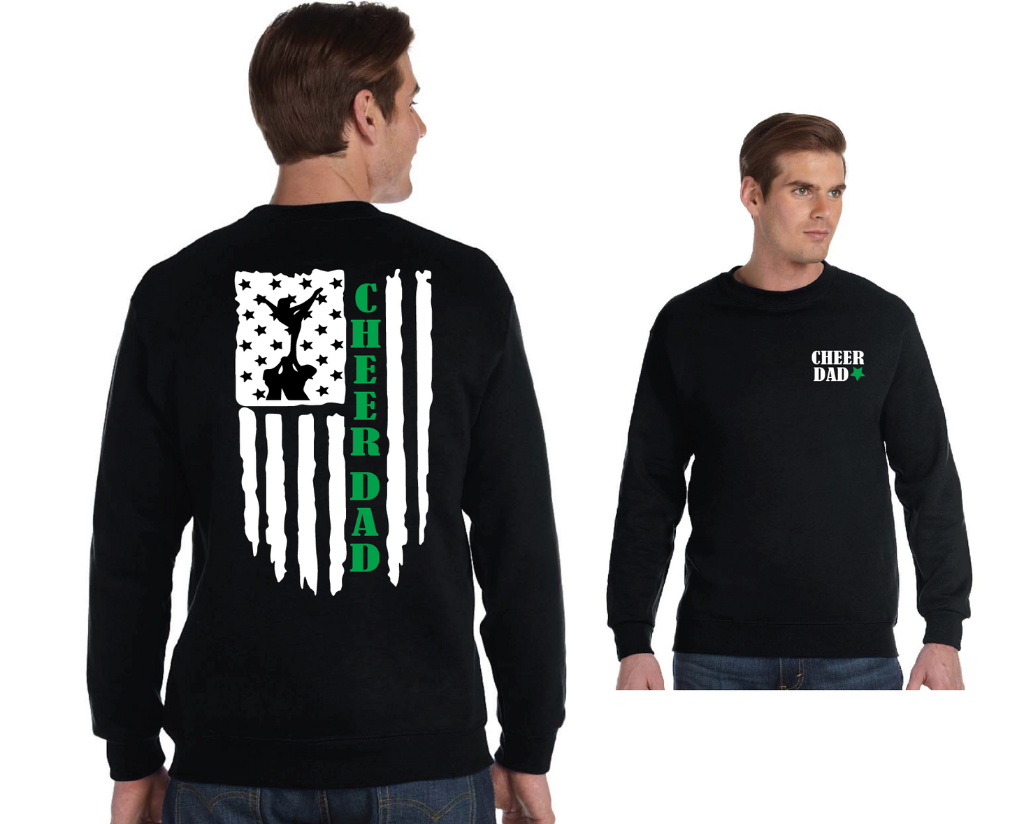 Cheer Dad Flag Long Sleeve Tee