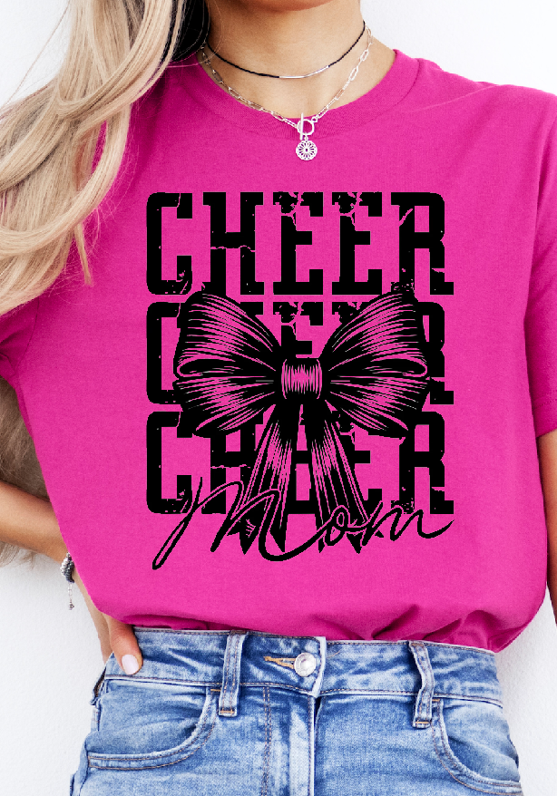 Cheer Mom Bow Tee
