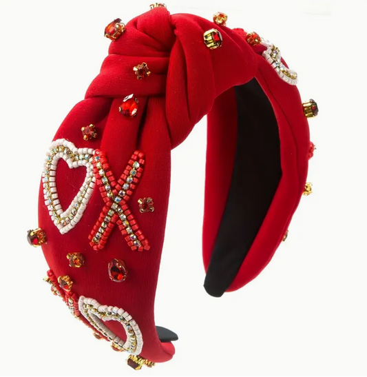 Valentine's XO beaded Headband