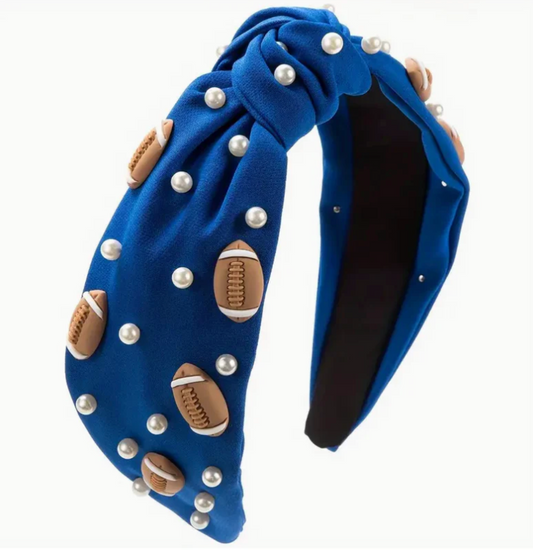 Football Blue Headband