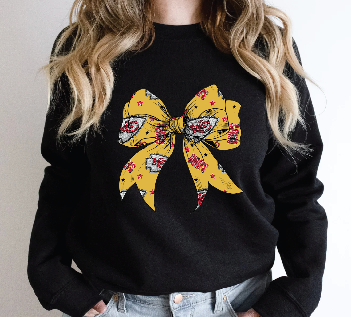 Yellow Bow Crewneck