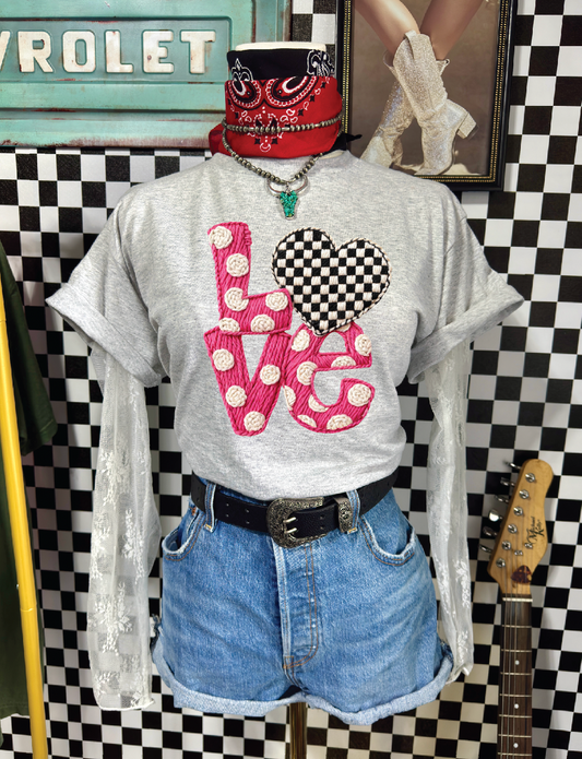 Love Polka Dots Valentine Tee