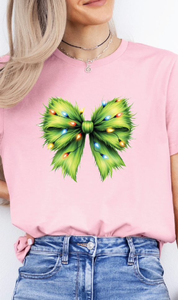 Christmas Bow Tshirt